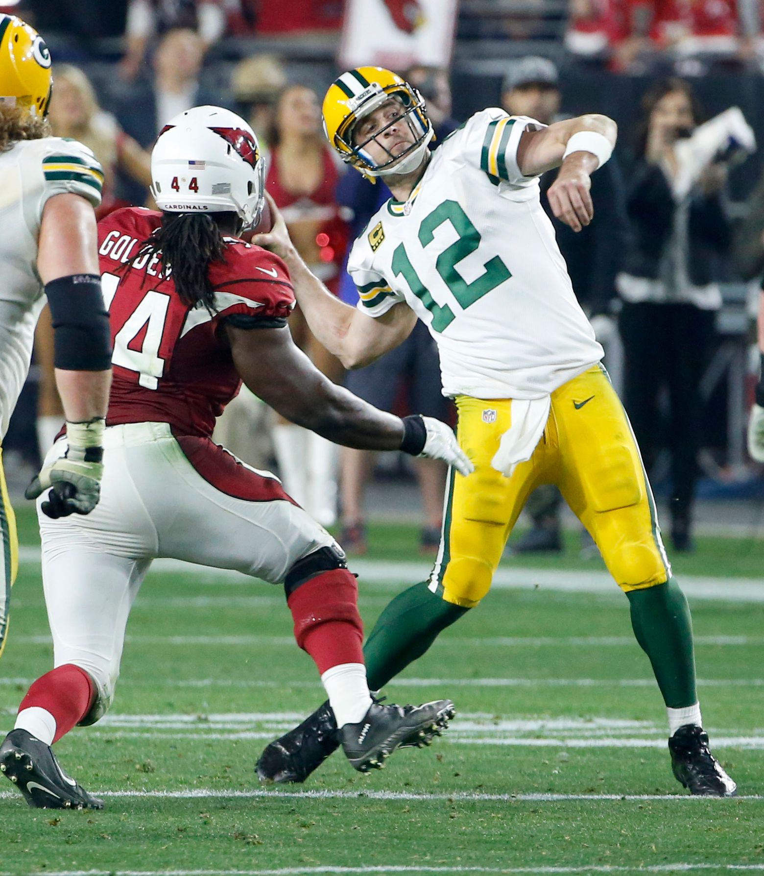 Jeff Janis holds up ball after Hail Mary catch, AP photo