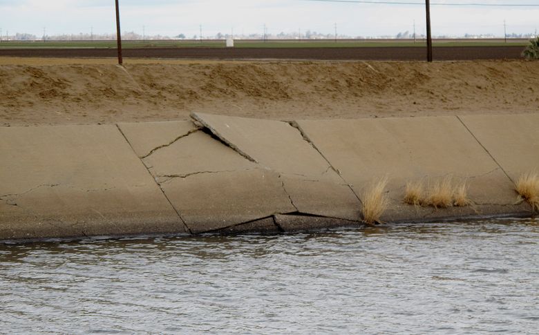 California's sinking land threatens vital water canals | The Seattle Times