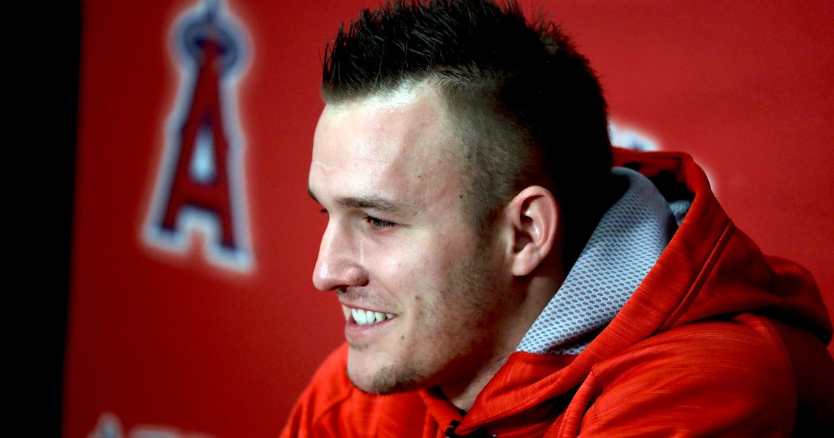 Angels Mike Trout arrives at camp with goals