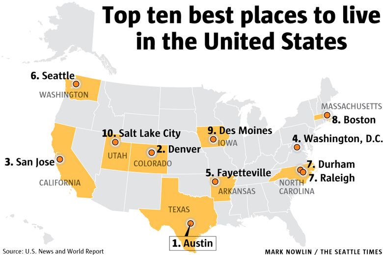 Top 10 BEST places to Live in the United States for 2021 - YouTube