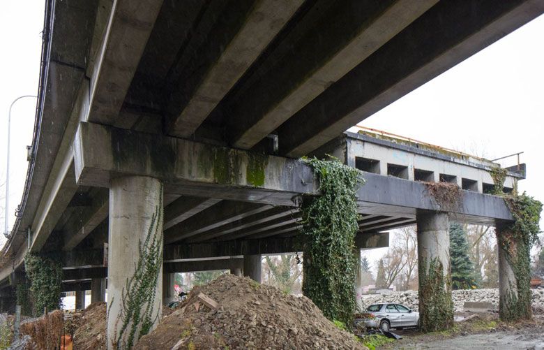 An old Highway 520 crossbeam could be 'urban ruins' honoring anti