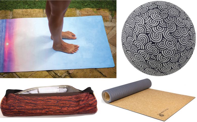 Do your down dog on a yoga mat with personality