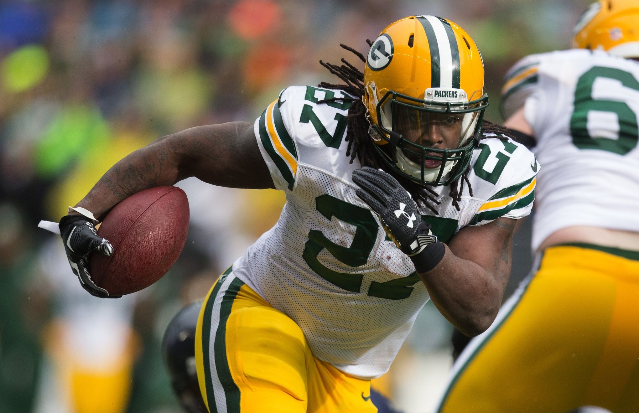 Packers rookie RB Eddie Lacy might have put on a few pounds in the offseason