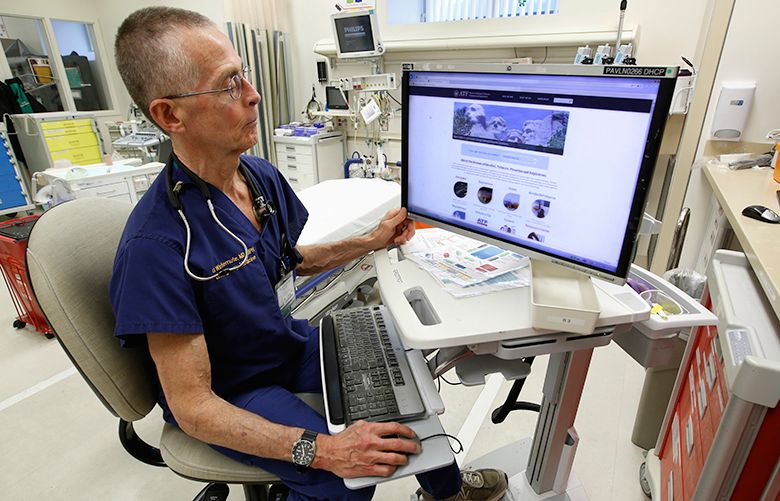 ADVANCE FOR USE MONDAY, MARCH 13, 2017 AND THEREAFTER-Dr. Garen Wintemute, an emergency room physician at the University of California, Davis, Medical Center, shows the website of the Bureau of Alcohol, Tobacco and Firearms, on a computer in the hospital in Sacramento, Calif., on Thursday, March 9, 2017. On the day President Donald Trump was inaugurated, Wintemute got a call from a colleague, who reported that the White House had removed a climate change page from its website. Fearing that federal data on gun violence might soon similarly vanish under a president with close ties to the National Rifle Association, Wintemute called together his partners at the UC Davis Violence Prevention Research Program. He then ticked off the records he wanted to archive. (AP Photo/Rich Pedroncelli)