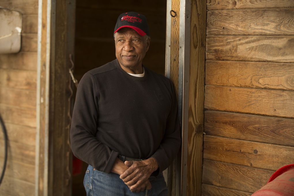 Junior Coffey, 75, is a former football running back who played at the University of Washington and then in the NFL before starting to train horses. (Bettina Hansen/The Seattle Times)
