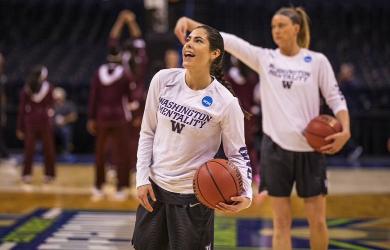Kelsey Plum and the Washington Huskies are on the floor for their Sweet 16 matchup with Mississippi State Friday.  The third-seeded Washington Huskies played two-seeded Mississippi State in the Sweet Sixteen of the women’s NCAA Tournament Friday, March 24, 2017, at Chesapeake Arena in Oklahoma City. 201223 (Dean Rutz / The Seattle Times)