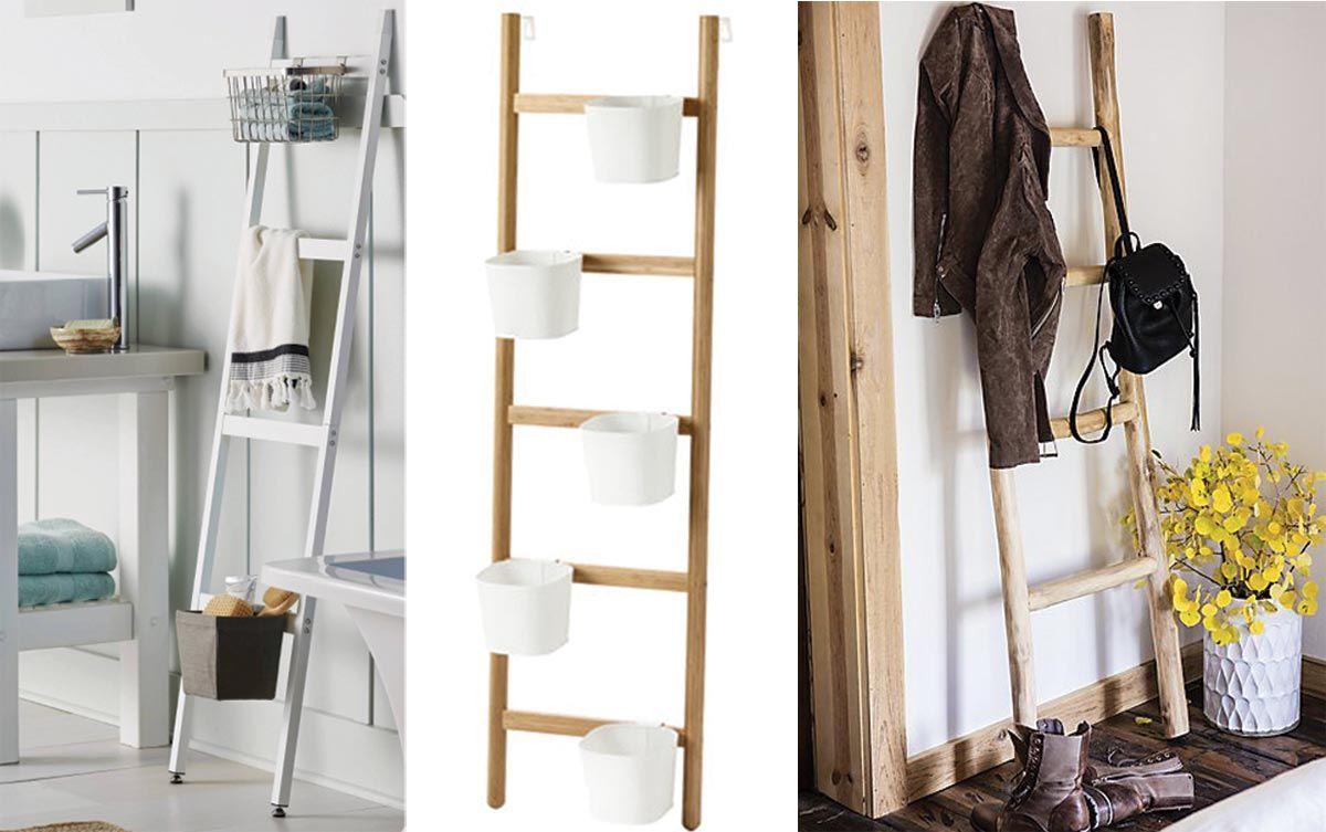 Decorative ladder shelf deals ikea