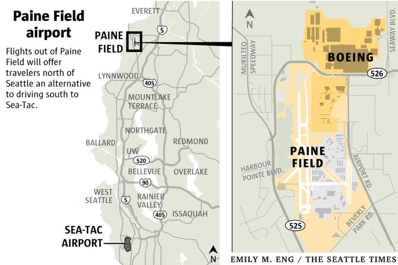 Paine Field Noise Map Alaska Airlines Will Start Passenger Flights From Everett's Paine Field |  The Seattle Times