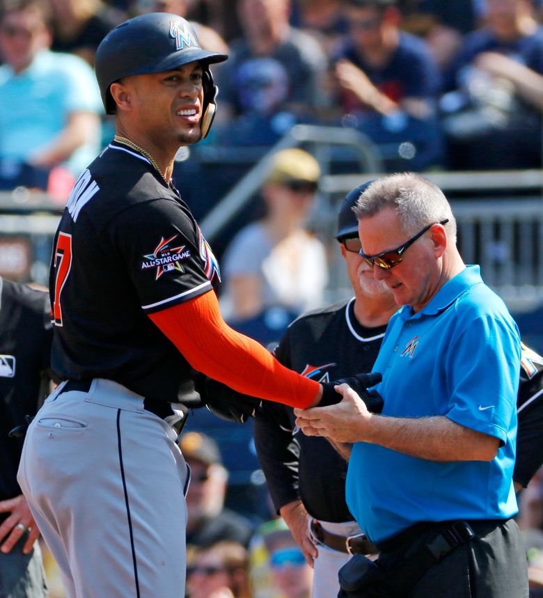 Marlins' Giancarlo Stanton lacks protection in batting order, will rely on  patience