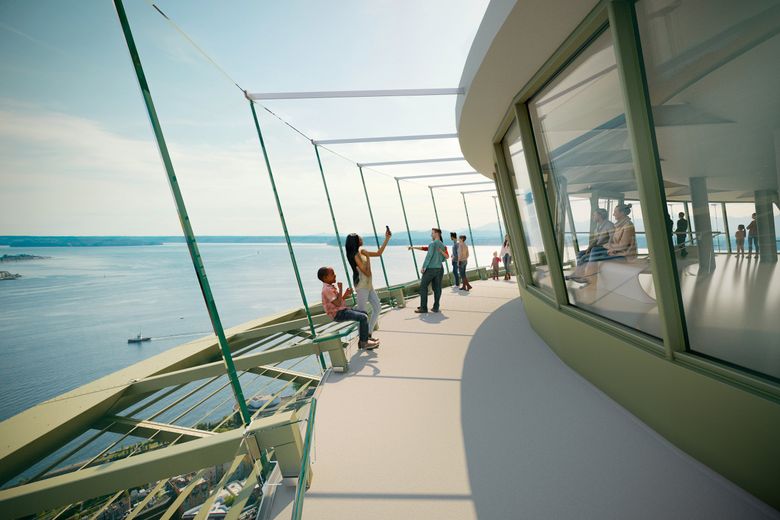 A rendering of the renovated observation deck. (Olson Kundig)