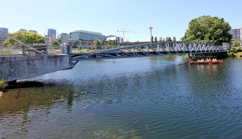 On July 11, 2017, the Lake Union Park foot bridge remains unprepared and closed for nearly three years.
