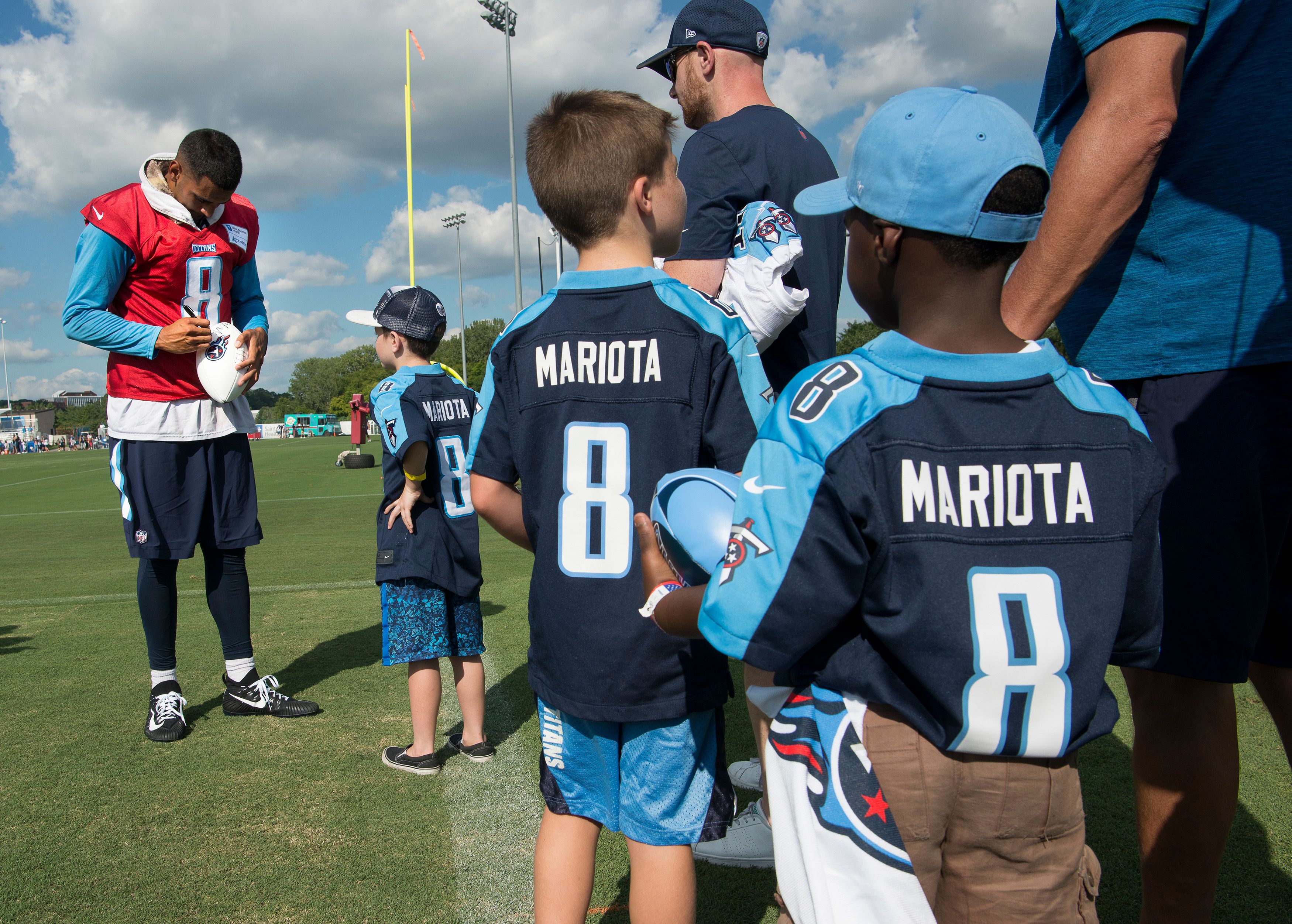 Stop asking Titans QB Marcus Mariota is healthy at camp The Seattle Times