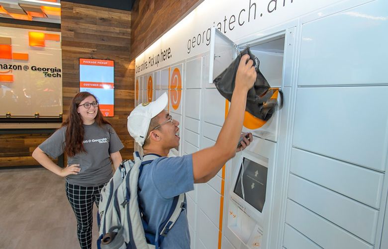 The Amazon pickup location at the Georgia Tech campus, one of five similar venues where the Instant Pick Up service is being rolled out.
Credit: Amazon.com