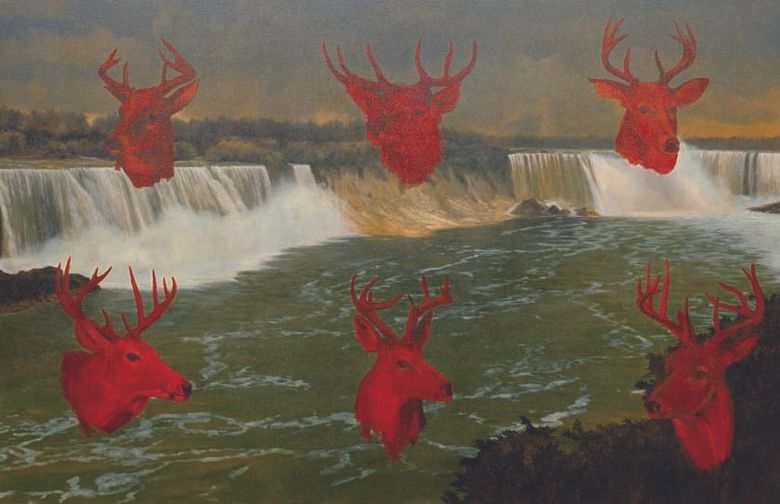 “Flag (Niagara),” will appear in “Robert McCauley: American Fiction,” showing at Bainbridge Island Museum of Art beginning Oct. 14. (Courtesy of Robert McCauley)
