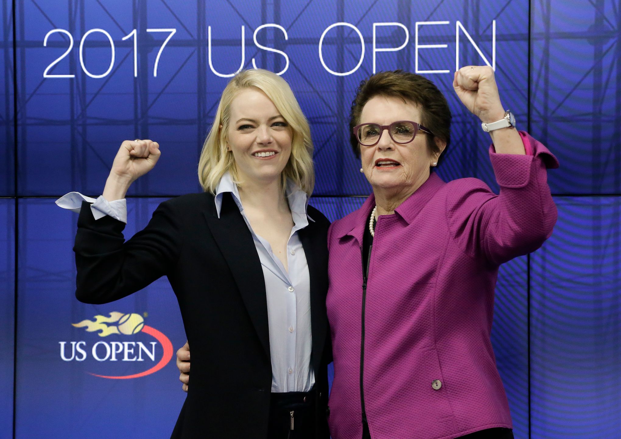 Emma Stone, Billie Jean King, Do 'Battle of the Sexes' Press