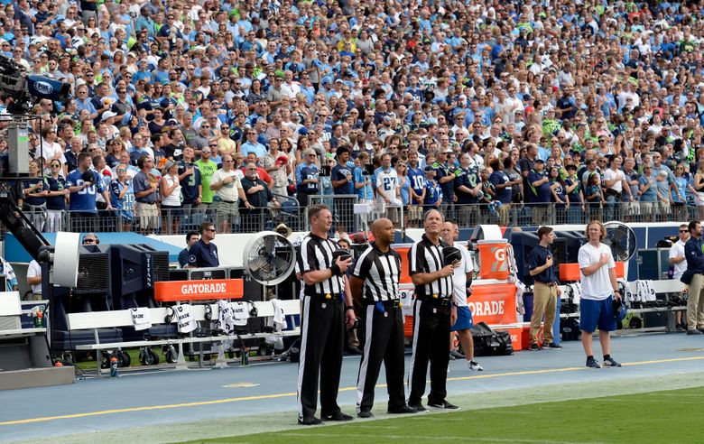 Some kneel, some stand and some stay in the locker room for 2