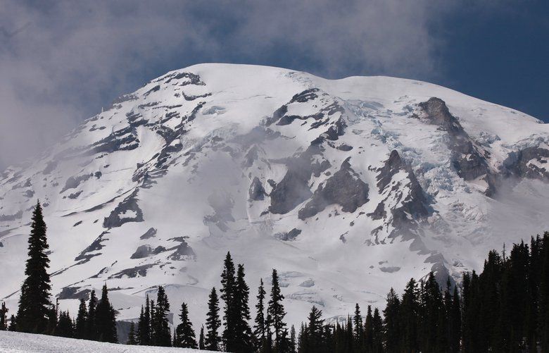 RAINIER 052814
Mount Rainier is photographed from Paradise Visitor Center, located in the southwest corner of the national park, Sunday, June 1, 2014. Six climbers were recently killed on the north slope of Mount Rainier. 
139156