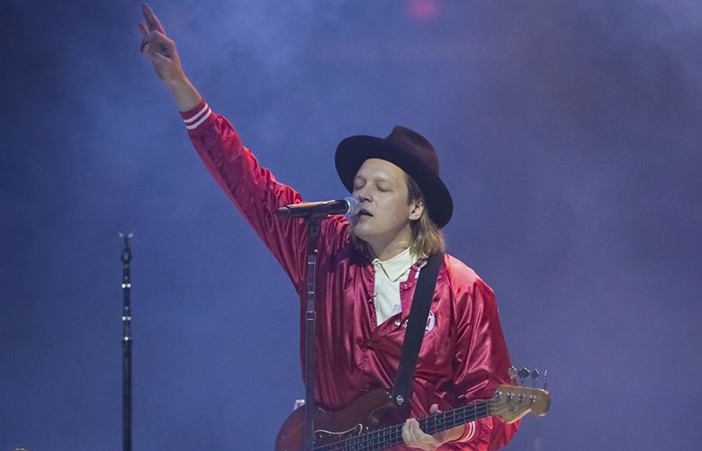 Singer-songwriter Win Butler, of Arcade Fire, performs onstage at the Capitol One Arena on Saturday, Sept. 16, 2017, in Washington. (Photo by Brent N. Clarke/Invision/AP)