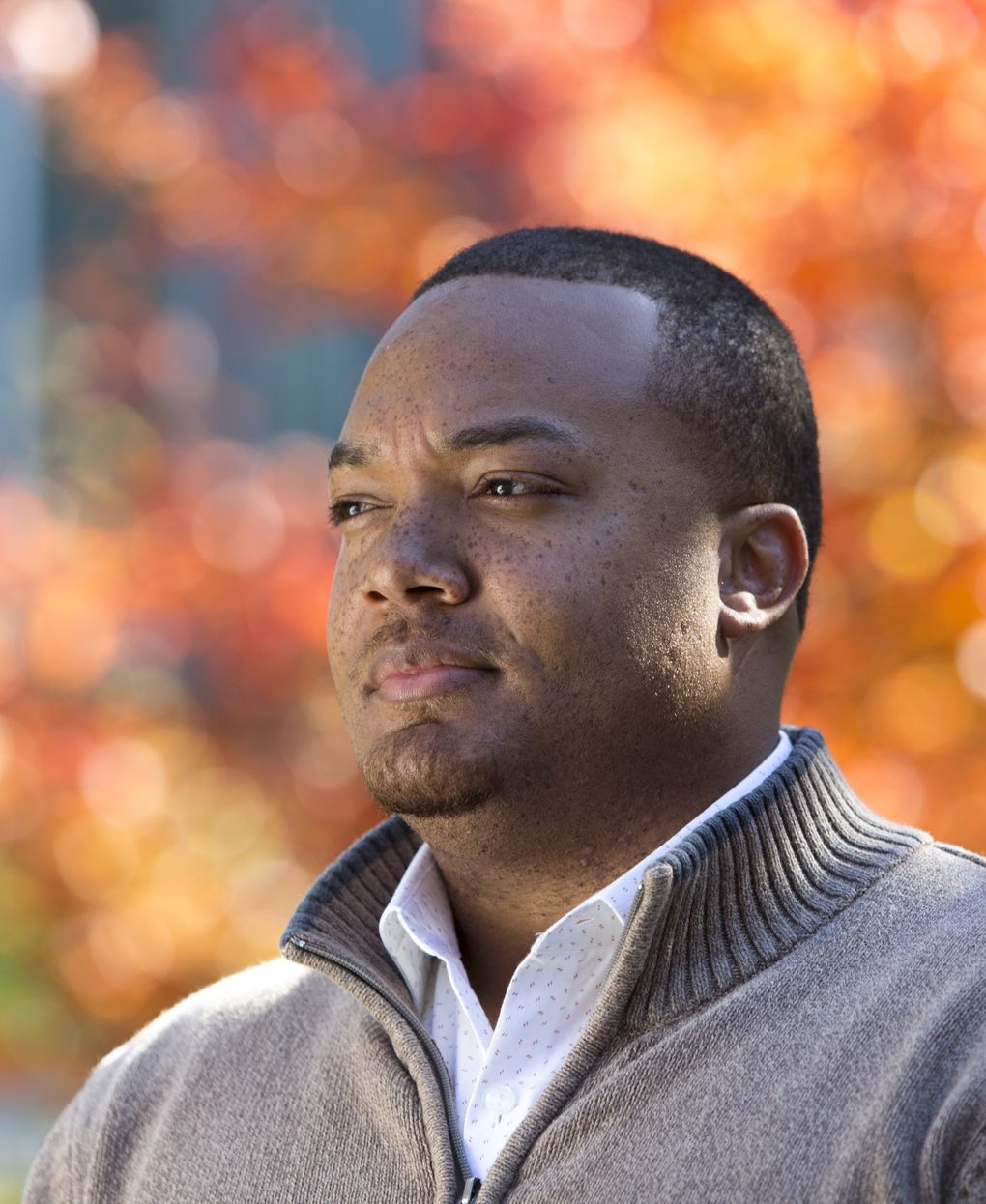 Darin Harris, the former UW Husky football player who suffered a brain injury in 2008 while playing vs. BYU. (Jason Redmond / Special to The Seattle Times)