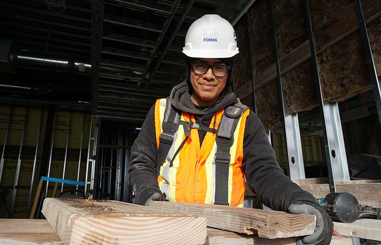 Pedro Montoya discovered his love for carpentry while attending Puget Sound Skills Center. The 2015 graduate worked as an apprentice on the new PSSC Health Sciences Building which opened in September.