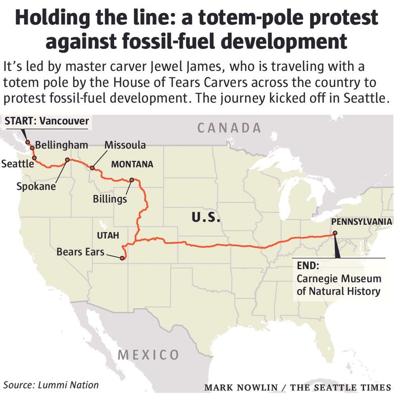 Tribe Trucks Totem Pole 4,800 Miles in Fossil Fuels Protest