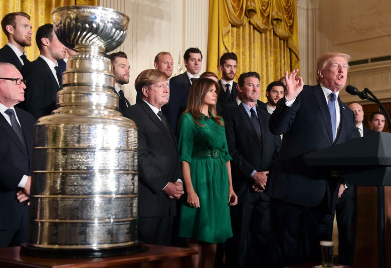 Photo: President Trump welcomes NHL Stanley Cup winners to White