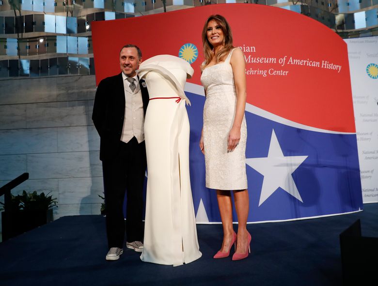 First lady donates inaugural gown to Smithsonian | The Seattle Times