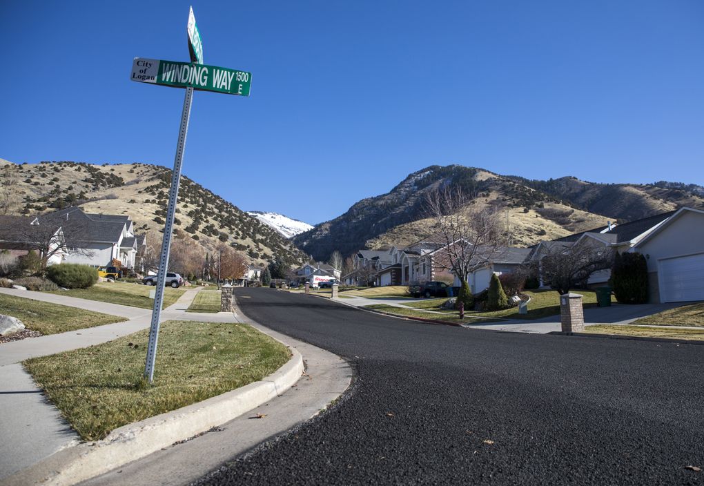 The house that Luke Falk lived in during his high-school years is on a quiet street backing up to the foothills in Logan, Utah. (Bettina Hansen/The Seattle Times)