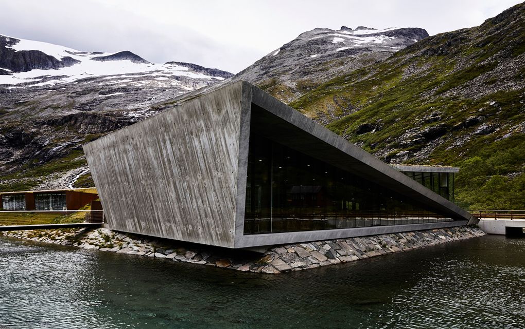 A cafe designed by Reiulf Ramstad Architects is atop the Trollstigen mountain pass. Distinguished architecture is among draws at Scenic Route viewpoints. (DAVID B. TORCH/NYT)