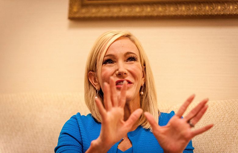 Paula White’s star has risen. She is the de facto head of a group of about 35 evangelical pastors, activists and heads of Christian organizations who advise President Trump. MUST CREDIT: Photo for The Washington Post by Mary F. Calvert