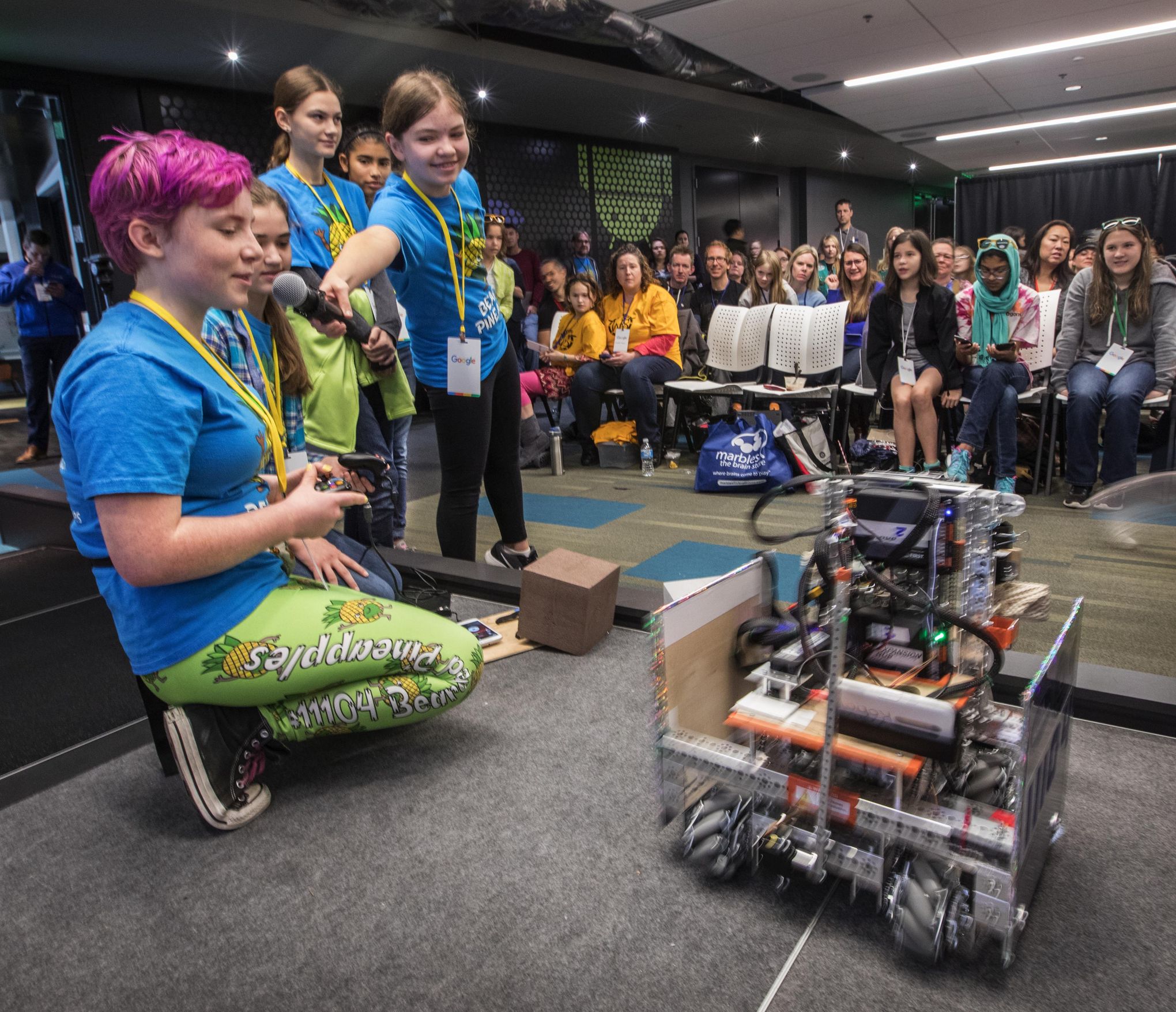 Girl powered:' Robotics workshop at Google builds skills