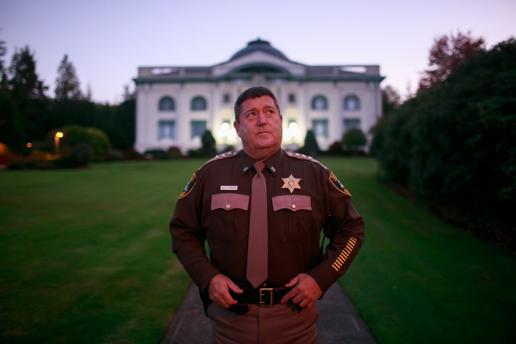 Pacific County Sheriff Scott Johnson has pushed ICE for more information about arrests. Without it, he said, he can’t know if someone is missing or in detention. (Erika Schultz / The Seattle Times)