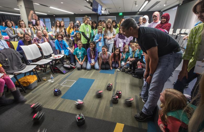Girl powered:' Robotics workshop at Google builds skills