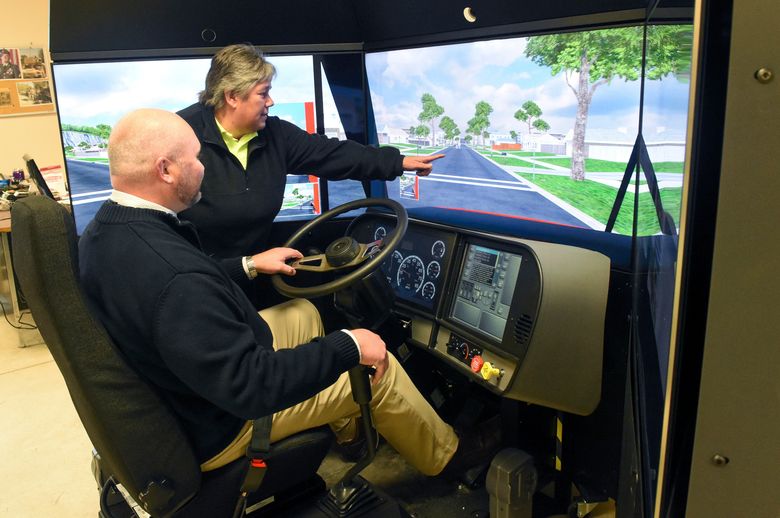 Truck-driving simulator gives real-feel experience