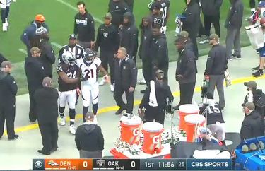 Fight Breaks Out in Raiders-Broncos Game Between Crabtree and Talib