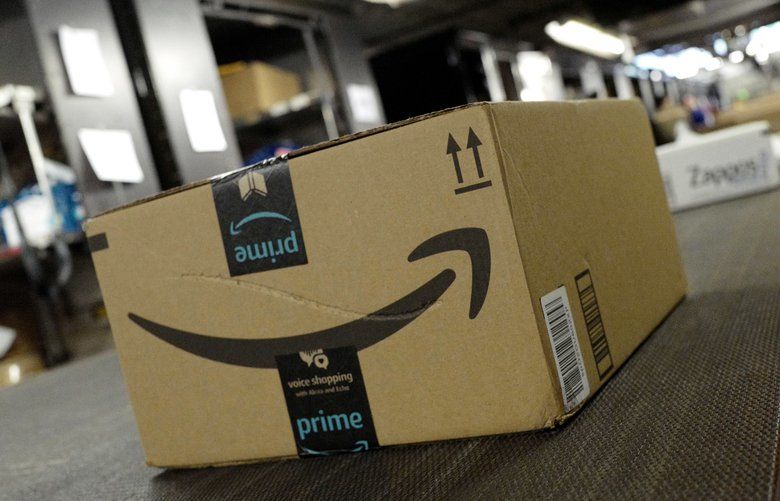A package from Amazon Prime. (AP Photo/Mark Lennihan) 