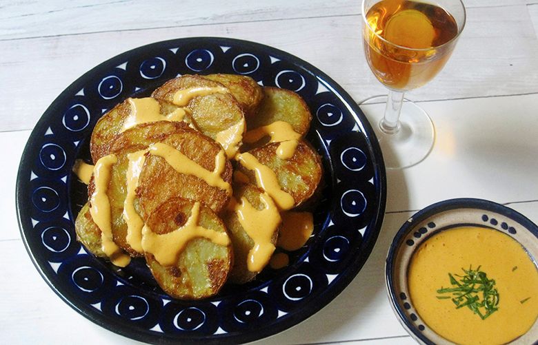 This Nov. 30, 2017 photo shows Spanish-style crispy potatoes in New York. This dish is from a recipe by Sara Moulton. (Sara Moulton via AP)