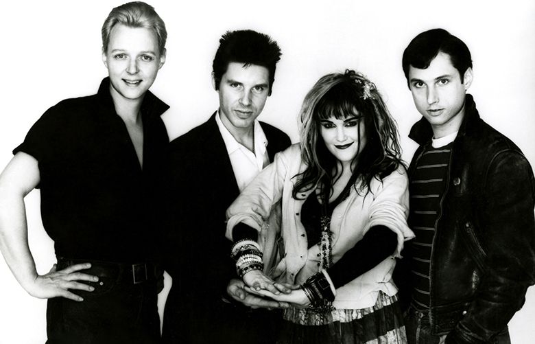 X (L to R): Billy Zoom, John Doe, Exene Cervenka, DJ Bonebrake
(Credit: Frank Gargani)