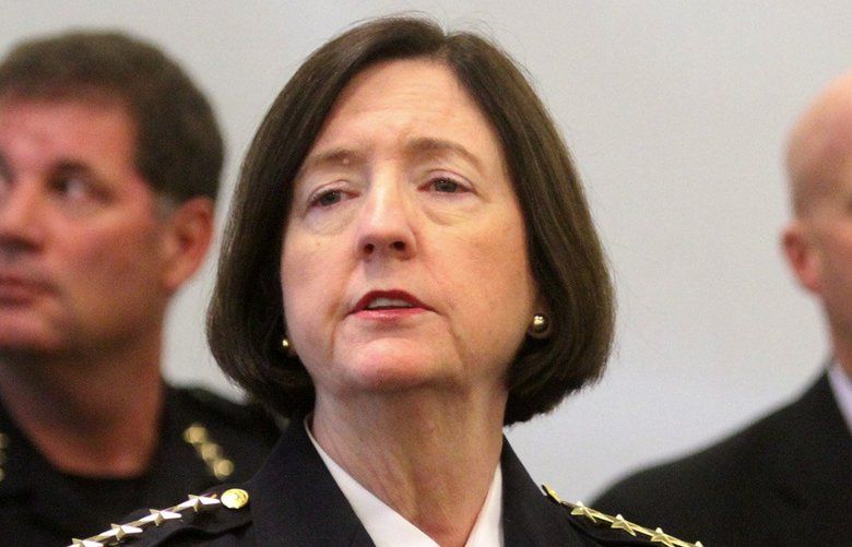 Seattle Police Department began moving toward compliance under the leadership of former Police Chief Kathleen O’Toole, who was hired in 2014 at a time the reform effort was foundering. She stepped down Dec. 31. (Greg Gilbert / The Seattle Times