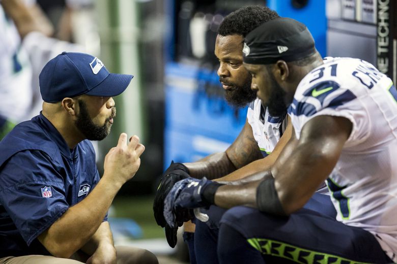 Seattle Seahawks - Kris Richard receives congratulations from Richard  Sherman after Richard coached his first victory and shutout since being  named defensive coordinator. Read more »