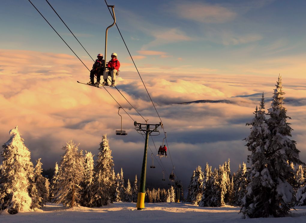 Chair 1 at Mt. Spokane rises above the clouds. (John Nelson)