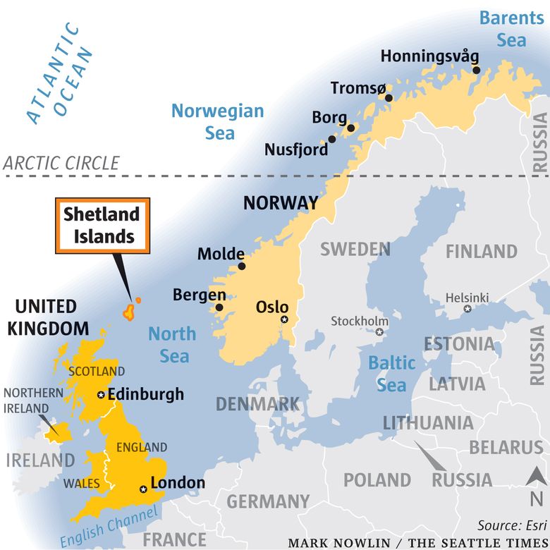 Scotland And Norway Map Shetland Isles To Norway: Cruising The Land Of The Midnight Sun | The  Seattle Times