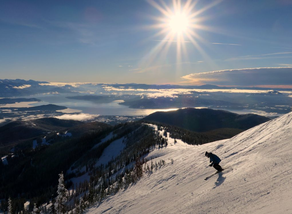 Skiers get great views of Lake Pend Oreille from the Lakeview Triple at Schweitzer Mountain Resort. (John Nelson)