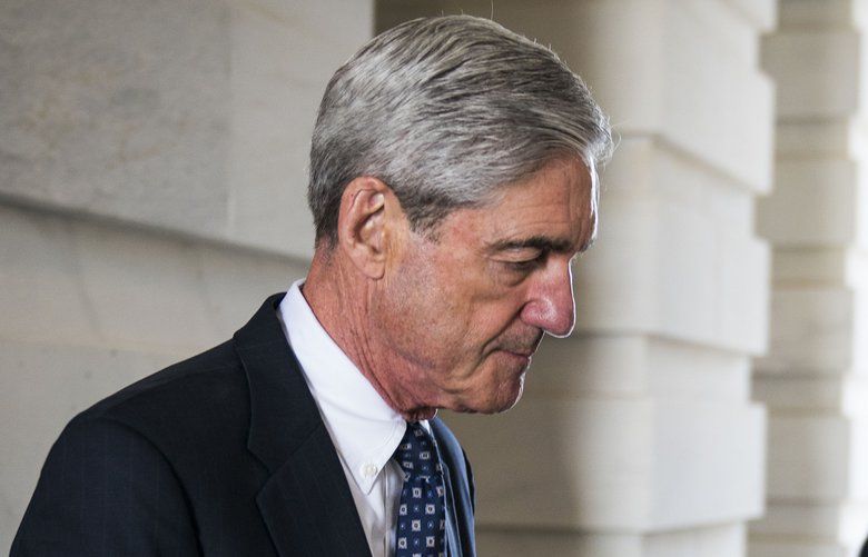 FILE – Robert Mueller, the special counsel in the Russia investigation, leaves the Capitol in Washington, June 21, 2017. An indictment filed in court on Friday, Feb. 16, 2018, by Mueller laid out for the first time, in riveting detail, how Russia carried out its campaign on social media to sow division and disinformation in run-up to America’s presidential election. (Doug Mills/The New York Times) XNYT66 XNYT66