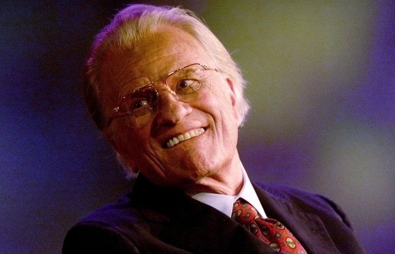 The Rev. Billy Graham wears a smile just before speaking on the second night of the Indiana Billy Graham Crusade at the RCA Dome in Indianapolis, Friday June 4, 1999. (AP Photo/Indianapolis Star/News, Kelly Wilkinson)

(for future OBIT)