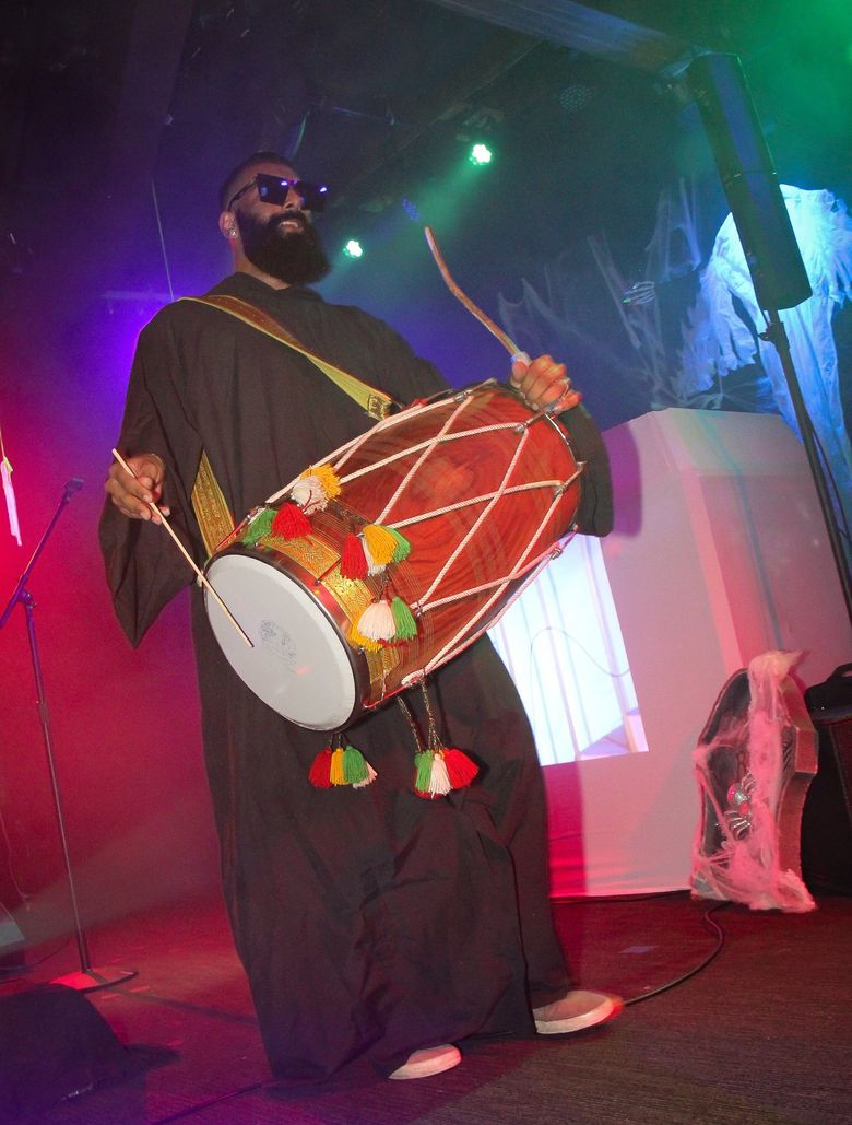 Canada’s 2FaanMusic is scheduled to play the dhol — a two-headed drum common in Indian folk music, including bhangra — as part of BollyGrooves presents Holi Saturday, March 3 at the Crocodile. (Sarah O’Brien)