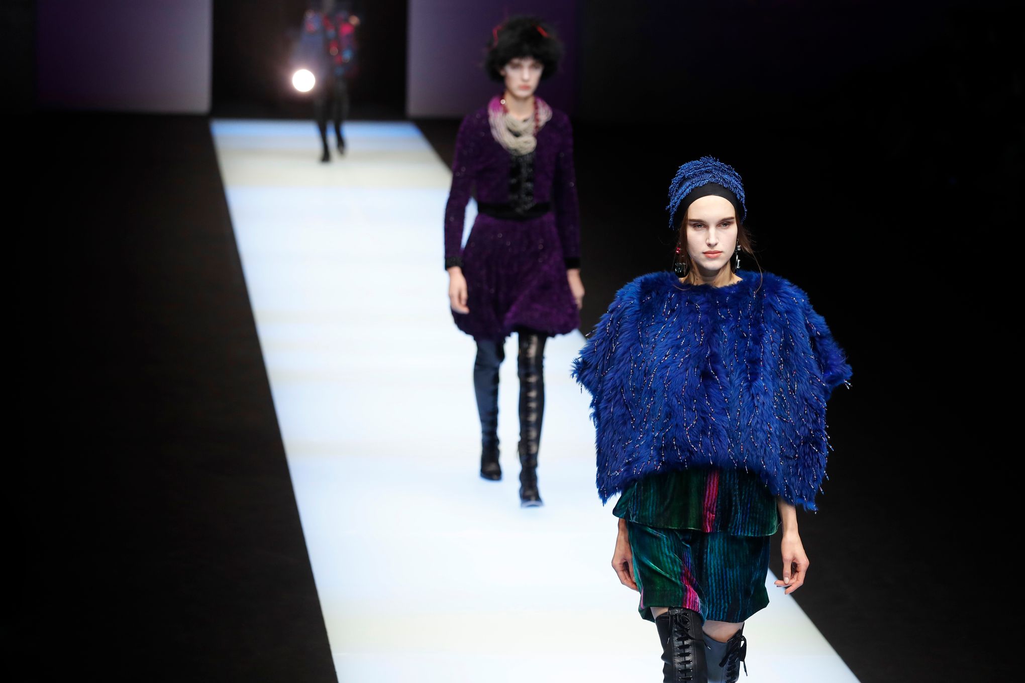 Giorgio Armani Returns to Couture Runway With Iridescent Collection