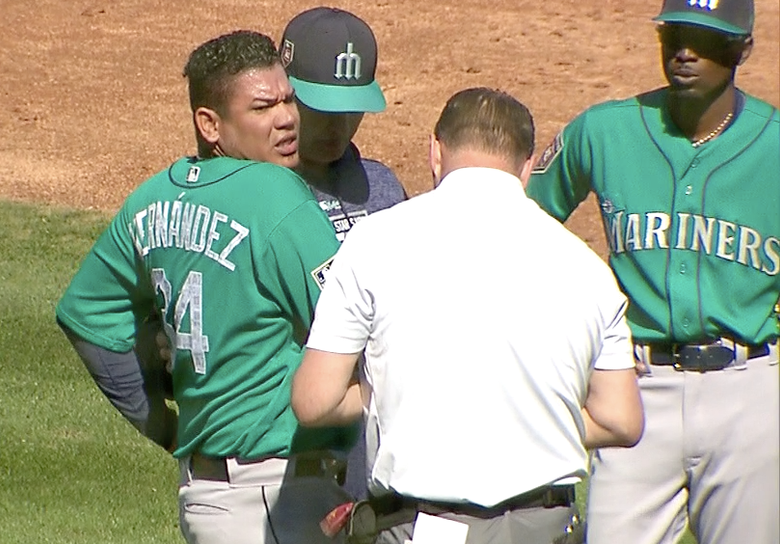 Mariners pitcher Felix Hernandez says pitching arm is sore, swollen after  being hit by line drive