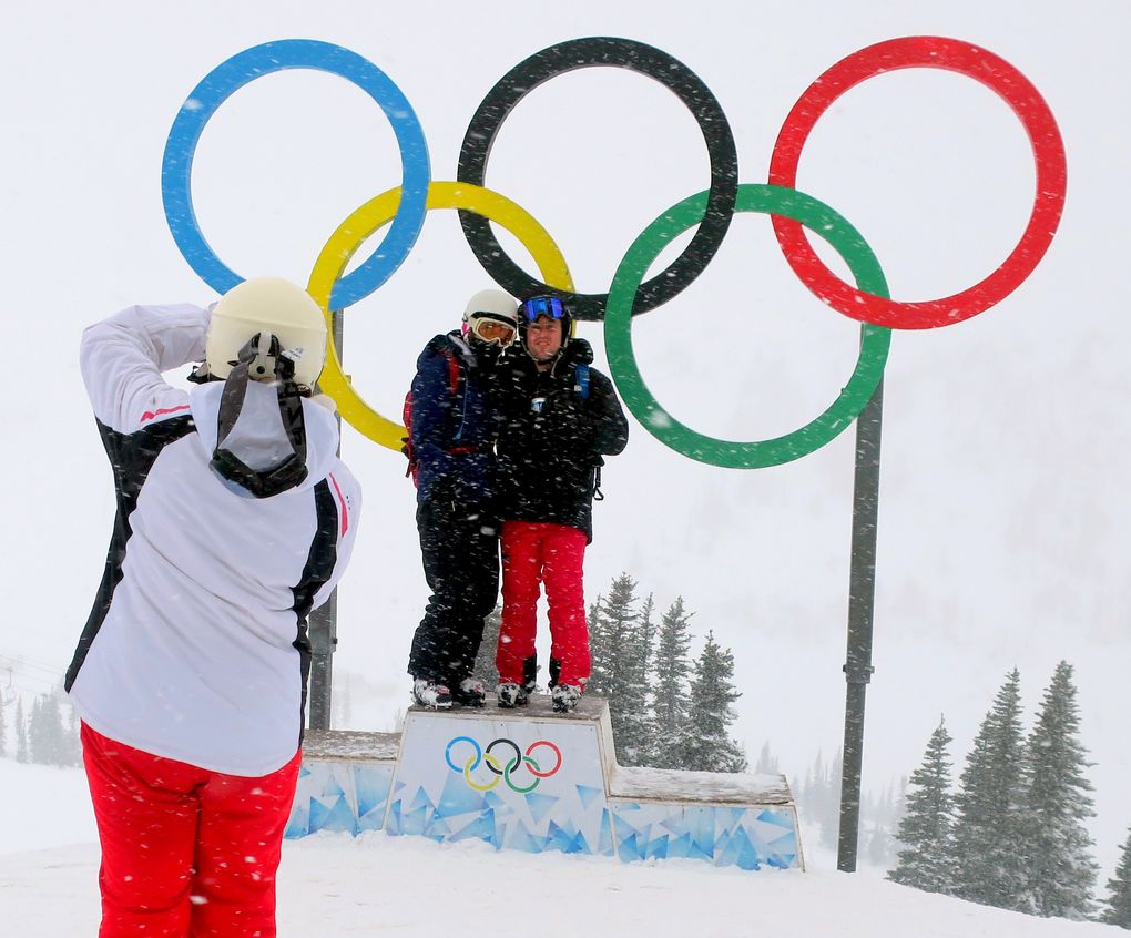 Get your photo snapped by the Olympic rings, a reminder of the 2010 Winter Games on the slopes of Whistler Blackcomb. (John Nelson)