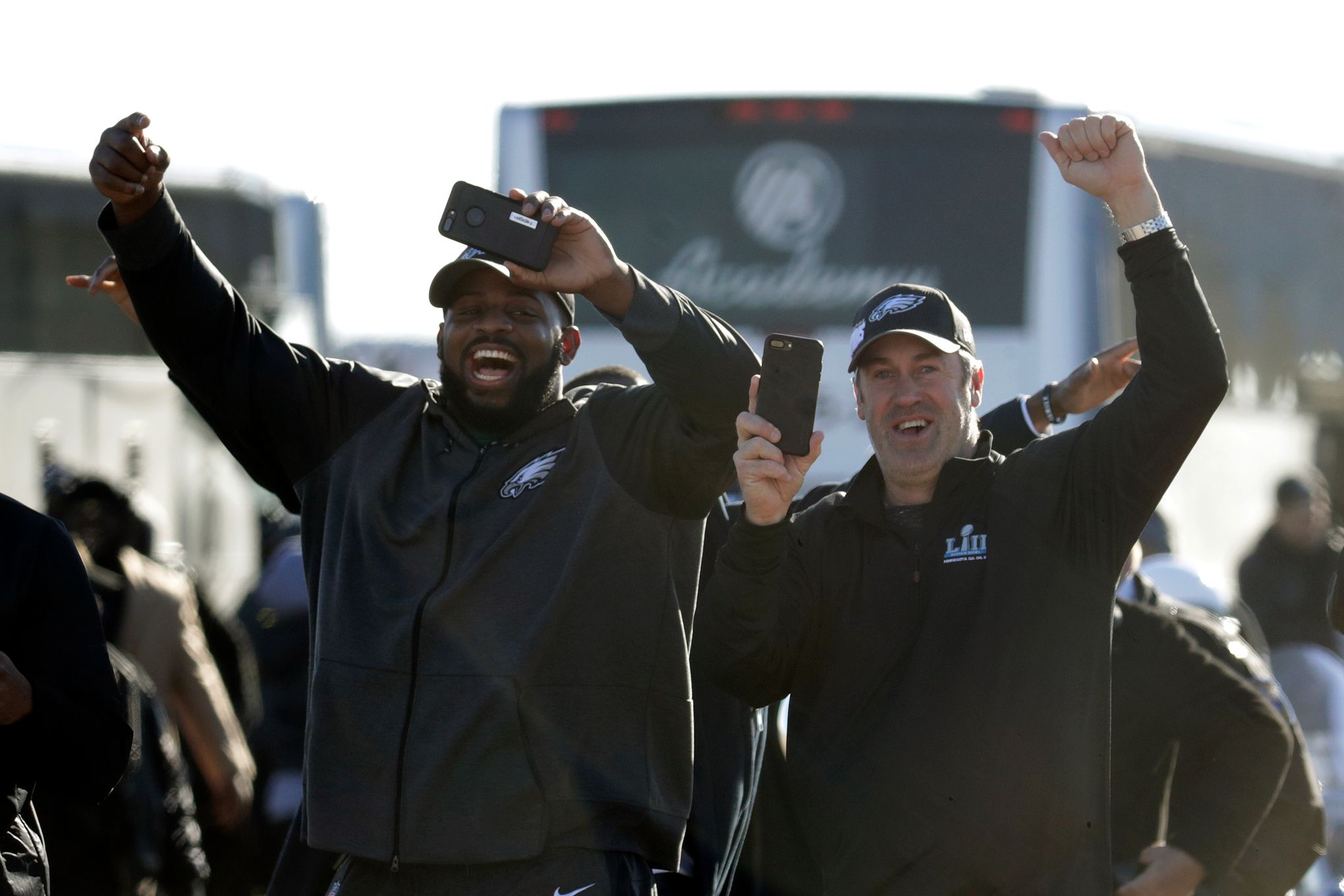 See Fletcher Cox, LeGarrette Blount celebrates Eagles' Super Bowl win